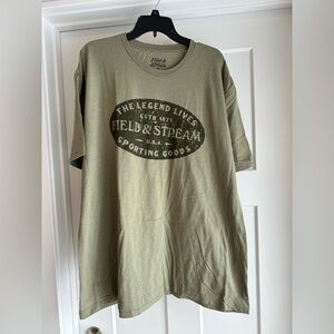 Field & Stream Green T-shirt with "The Legend Lives" Logo Size 2XL